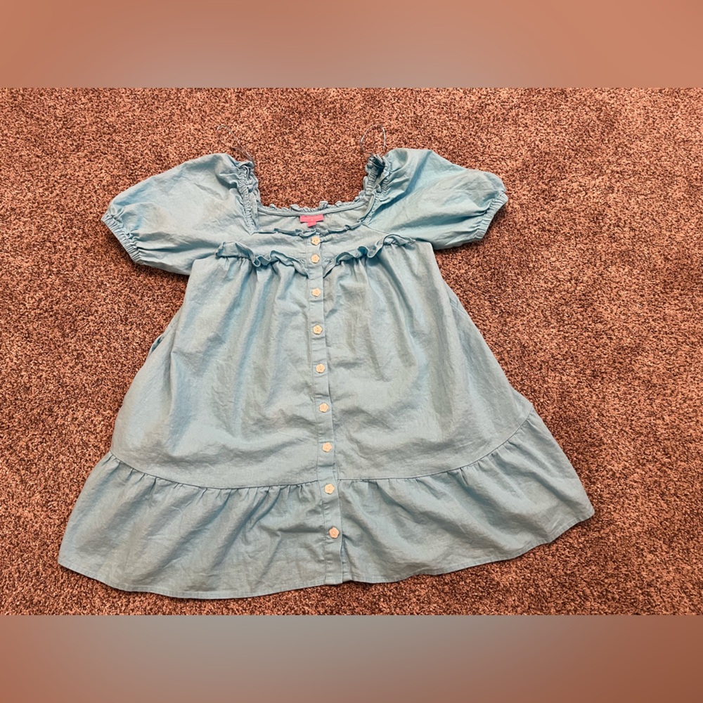 Stoney Clover Lane Light Blue Mini Dress
